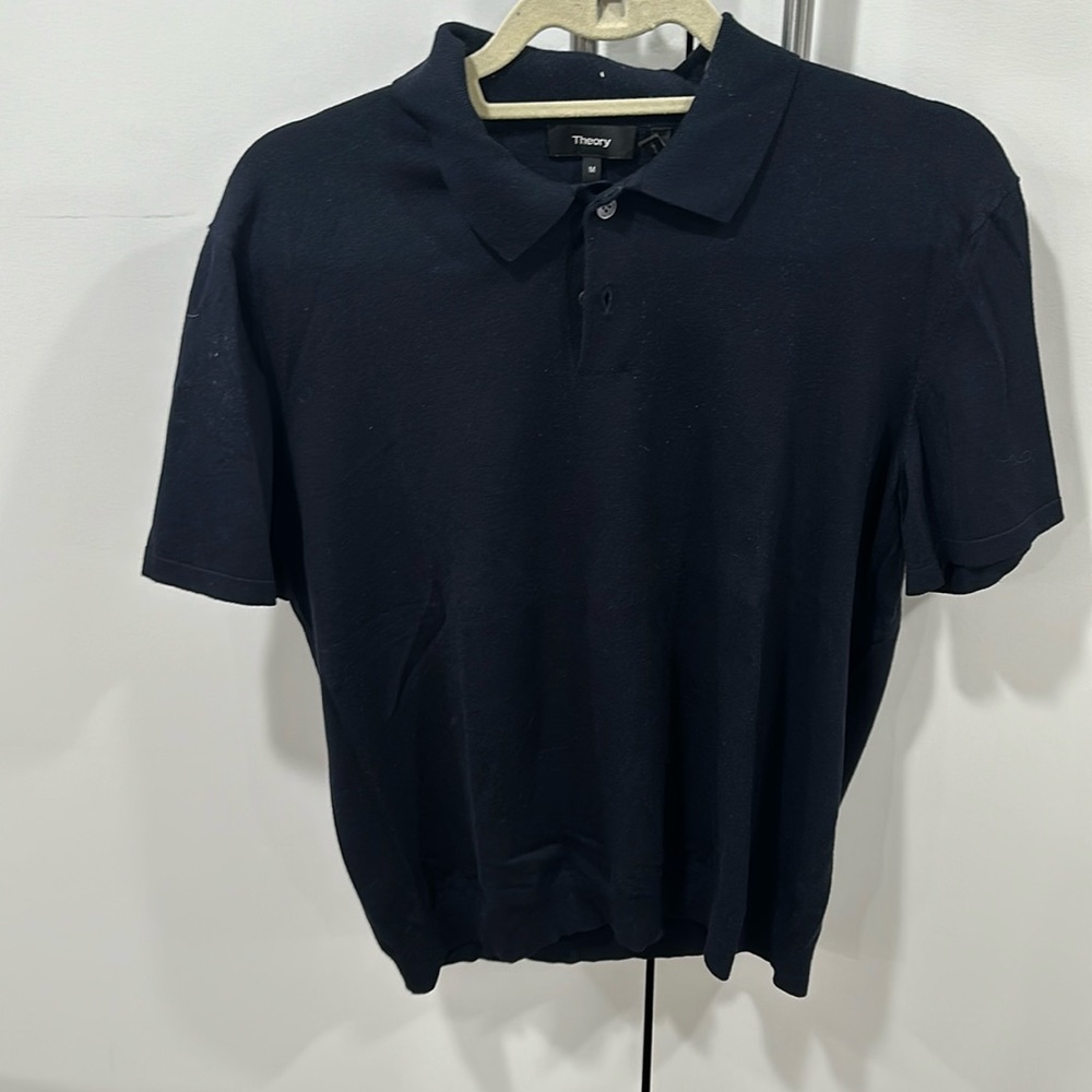 Theory polo shirt - size Medium - Navy